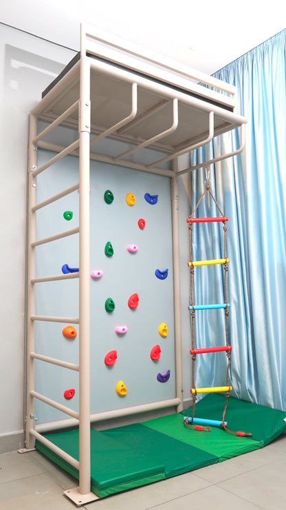 Kids Monkey Bar with climbing wall